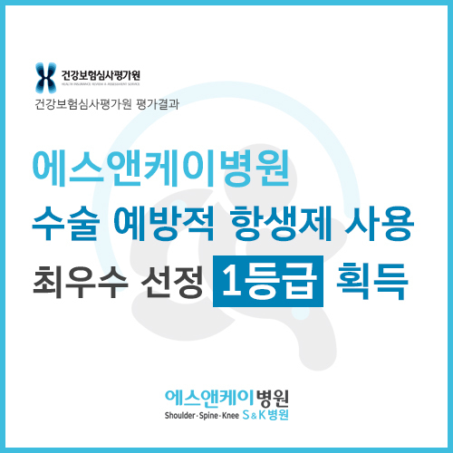에스앤케이병원, 수술의 예방적 항생제 사용 평가 1등급 획득